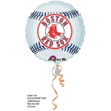 ANAGRAM 18 in. Boston Red Sox Foil Flat Balloon, 5PK 44325